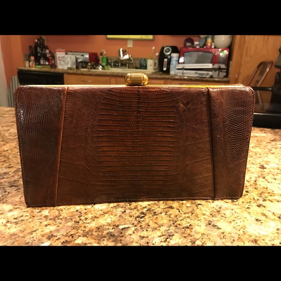 Vintage Alligator Clutch/Purse by Escort - Picture 3 of 8